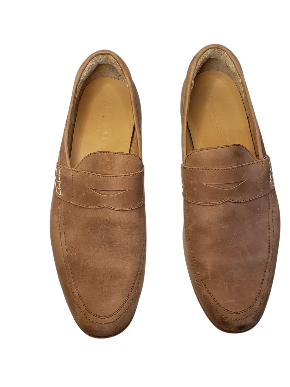 ADELANTE the Lorenzo Leather Slip-On Penny Loafers Men's Size 10